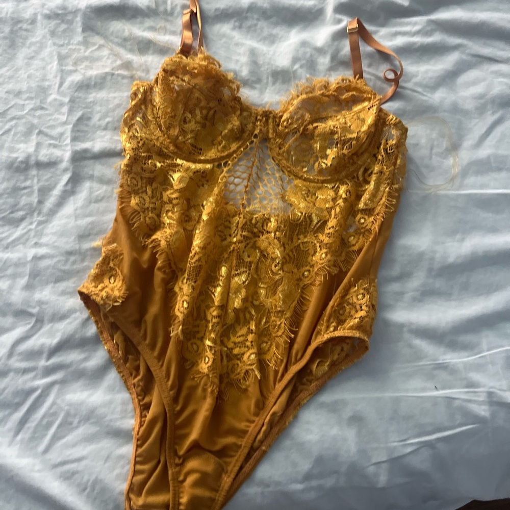 Mustard Yellow Lace Bodysuit